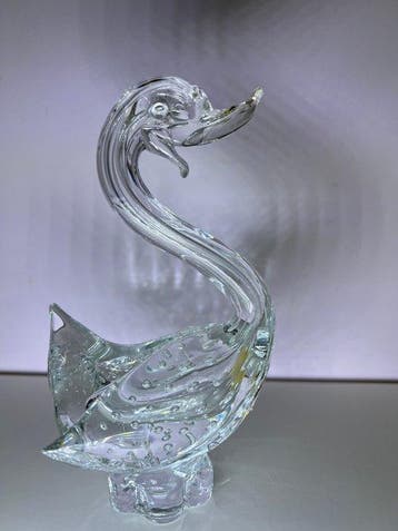 Decoratief ornament - Murano - Italië - Zwaan in Murano-glas