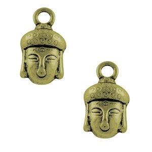 3 x Bedel Buddha 14x8 mm Antiek Brons (Religie bedels), Ophalen of Verzenden, Nieuw, Kraal