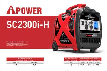 AiPower SC2300-H 2300 W generator aggregaat inverter benzine, Nieuw, Minder dan 5 kVA, Benzine, Geluidgedempt