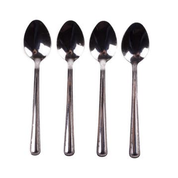 Benson Set theelepels - chroom - 4 stuks - compact en sti..., Ophalen of Verzenden, Nieuw
