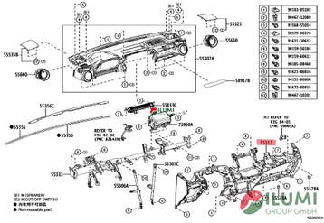 Montagestang voor dashboard Toyota RAV4 IV 55312-42060-C1, Auto-onderdelen, Verzenden, Gebruikt, Toyota