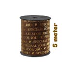 5m Sierlint bruin speciaal voor jou- goudfolie, Ophalen of Verzenden, Nieuw