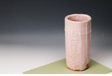 Shino Ware cilindrische bloemenvaas - Keramiek -  Kato
