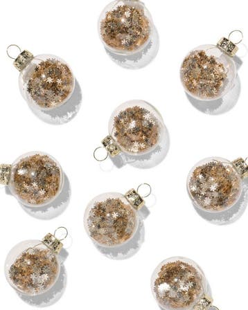 HEMA Kerstballen glas goud - 9 stuks, Verzenden, Nieuw