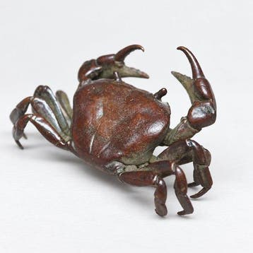 bronze Crab - sculptuur Brons - Japan (Zonder minimumprijs), Antiek en Kunst