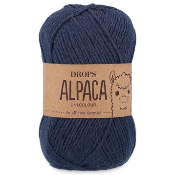 DROPS Alpaca Uni Colour - 4305 donker indigo - Wol Garen, Ophalen of Verzenden, Nieuw