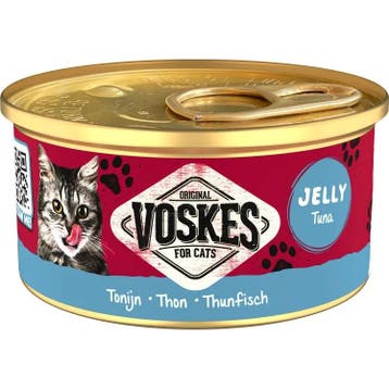 Voskes Jelly tonijn natvoer kat (24x85 g) 1 tray (24 x 85 g), Dieren en Toebehoren, Verzenden, Hond