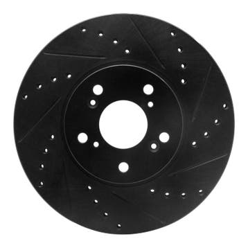 R1 04-14 Acura TSX Front Right Drilled & Slotted Black Brake, Ophalen of Verzenden, Nieuw