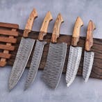 Keukenmes - Chefs knife - Gevouwen staal, hout en olijfhout