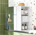 Witte Badkamer Spiegelkast – Hangkast met Open Vakken, Verzenden, Nieuw