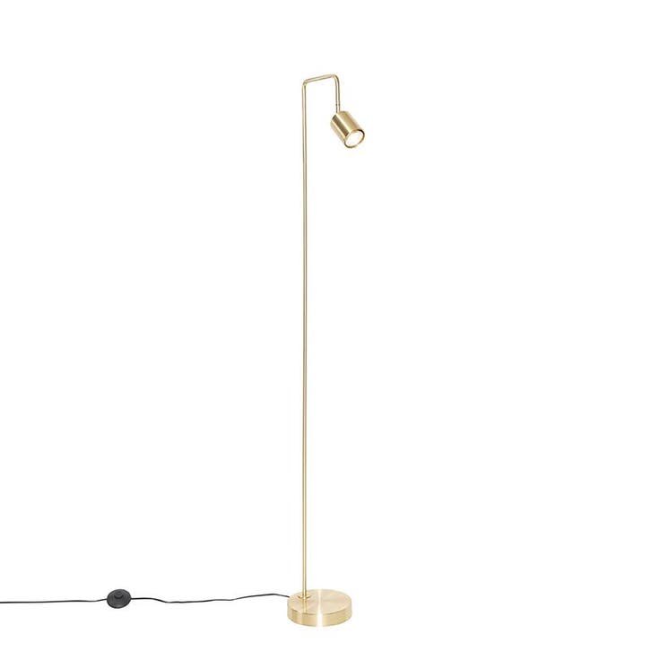 Moderne vloerlamp messing verstelbaar - Java, Huis en Inrichting, Lampen | Vloerlampen, Nieuw, Verzenden