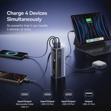 Baseus 145W Powerbank 20000mAh met Ingebouwde 100W Intrekbar, Verzenden, Nieuw