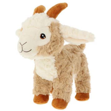 Keel Toys dwerggeit knuffel - pluche - bruin - 20 cm, Verzenden, Nieuw