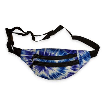 Afrikaanse print heuptasje / Fanny pack - Blauwe Tie Dye - F, Ophalen of Verzenden, Nieuw