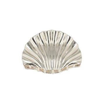 Haarspeld Haarklem 5cm – Schelpvorm – Metaal – Zilver, Nieuw