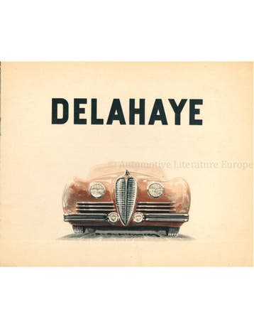 1948 DELAHAYE PROGRAMMA BROCHURE FRANS, Nieuw, Author