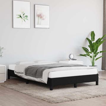 vidaXL Bedframe zonder matras 120x200 cm stof zwart, Verzenden, Zwart, Nieuw, Twijfelaar