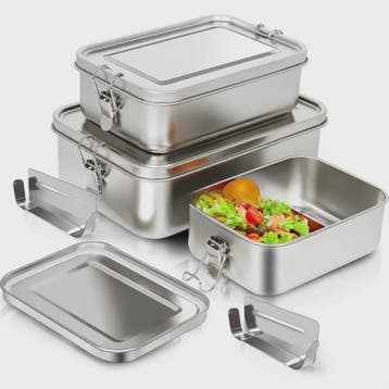 RVS Bento Lunchbox met Afsluitbare Clips - Voedselcontainer, Verzenden, Nieuw