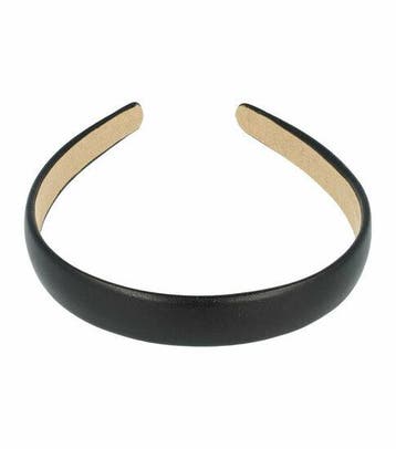 Haarband Diadeem 2cm – Lederlook – Zwart, Sieraden, Tassen en Uiterlijk, Nieuw