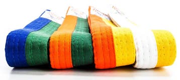 Tweekleurige Judoband Nihon | Groen / Blauw (Maat: 220), Verzenden, Nieuw, Judo, Vechtsportmateriaal