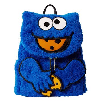 Sesame Street by Loungefly Plush Cookie Monster Mini Rugzak, Ophalen of Verzenden, Nieuw
