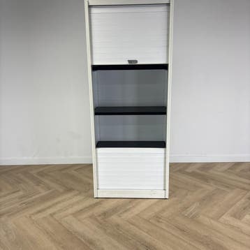 Bulo roldeurkast vv 4 legborden  198x80x45 cm, wit-, Ophalen of Verzenden, Gebruikt