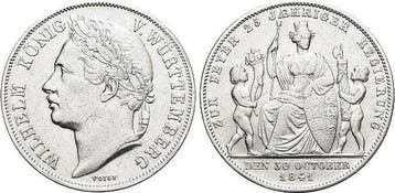 Gulden 1841 Wuerttemberg Wilhelm I 1816-1864, Verzenden