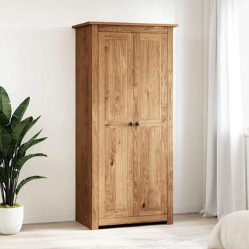 vidaXL Kledingkast Panama Range 80x50x171,5 cm massief, Verzenden, Nieuw
