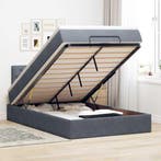 vidaXL Bed poef met matras 120x190 cm fluweel donkergrijs, Verzenden, Nieuw, 190 cm of minder, Twijfelaar