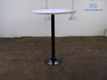 Bijzettafel zwart frame blad naar keuze tweedehands 112 cm, Verzenden, Gebruikt