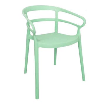 Stoelen | MATEO | Plastic | Mintgroen | In-/Outdoor |, Verzenden, Nieuw in verpakking