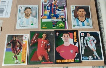 2021/22 Panini Lionel Messi, Cristiano Ronaldo - 7 Sticker -, Nieuw