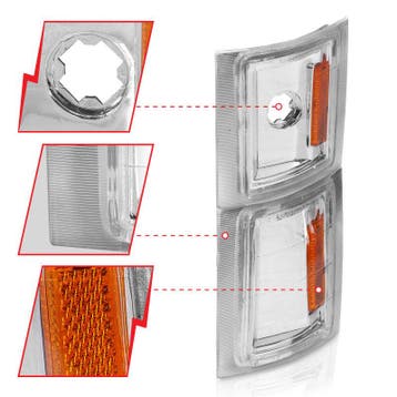 ANZO 1994-1998 Chevrolet Blazer Corner Lights Clear Lens w/, Ophalen of Verzenden, Nieuw