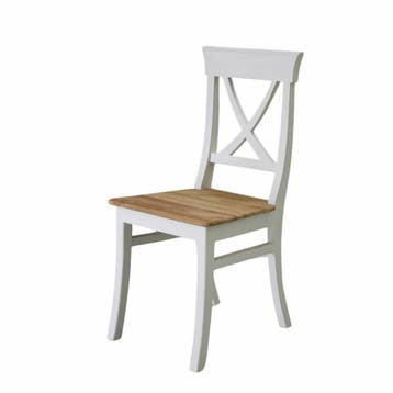 Stoel Willy teak met witTeak eetkamerstoelen, Huis en Inrichting, Stoelen, Ophalen of Verzenden, Nieuw
