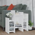 vidaXL Bijzetkast 60x26x60 cm bewerkt hout wit, Verzenden, Nieuw, 50 tot 100 cm, Minder dan 100 cm