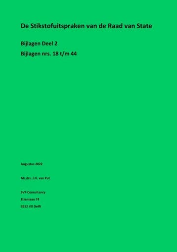De Stikstofuitspraken Van De Raad Van State - Bijlage 2, Ophalen of Verzenden, Nieuw, Sjef Put