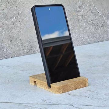 HOCHO Eikenhouten Telefoonhouder 100x80x15 mm – Personali., Ophalen of Verzenden, Nieuw