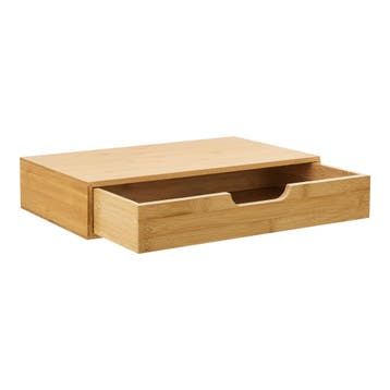 Wandplank met lade Bokn bamboe 40x24x8 cm naturel [en.casa], Verzenden, Nieuw