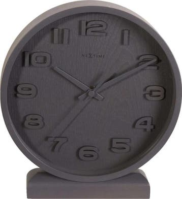 Wood Wood Small tafelklok grijs - NeXtime, Verzenden, Nieuw