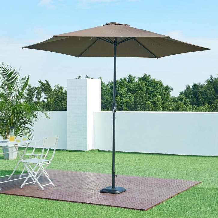 Parasolvoet Biccari parasolhouder beton vierkant 35x35x4,5 c, Tuin en Terras, Zonneschermen, Verzenden