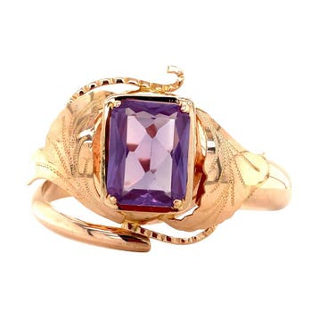 Gouden vintage bangle met saffier 14 krt, Sieraden, Tassen en Uiterlijk, Ophalen of Verzenden, Nieuw