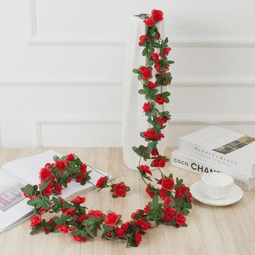 250cm Kunst Rozen Slier - Decoratieve Nepbloemen Slang voor, Huis en Inrichting, Verzenden, Nieuw