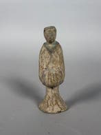 Oud-Chinees, Han-dynastie Terracotta Danseres Mingqi - 14 cm