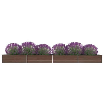 vidaXL Plantenbak verhoogd 600x80x45 cm gegalvaniseerd staal, Tuin en Terras, 100 cm of meer, Verzenden, Nieuw, Metaal