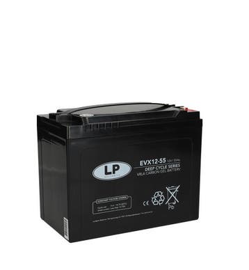 Landport (LP) EVX12055 Deep Cycle 12 v 55 ah AGM / GEL /, Auto-onderdelen, Accu's en Toebehoren, Ophalen of Verzenden, Nieuw