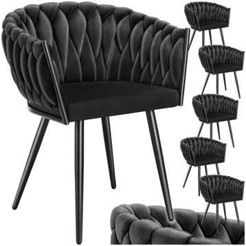 Set eetkamerstoelen Astano fluweel, knoopdesign, Verzenden, Nieuw