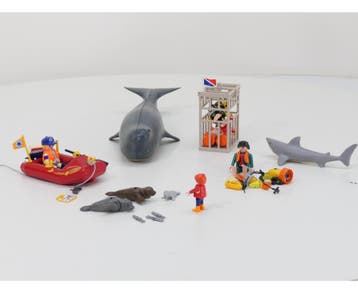 Playmobil 4489 Rubberboot met Potvis & Duikers VVP #9909, Ophalen of Verzenden, Gebruikt
