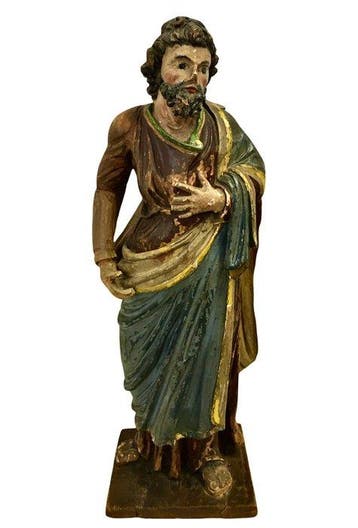 sculptuur, Santo - 56 cm - Polychroom hout, Antiek en Kunst