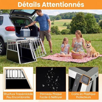 2dekans | Coast Hondkennel - Aluminium - 91 x 65 x 69,5 cm -, Ophalen of Verzenden, Zo goed als nieuw
