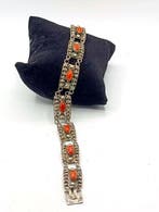 Zonder minimumprijs - Armband Zilver, koraalleer DAngelo, Sieraden, Tassen en Uiterlijk, Armbanden, Nieuw